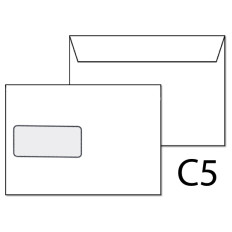 Slika izdelka: Kuverta 162 x 229 mm C5 OKNO STRIP / 1000 kos